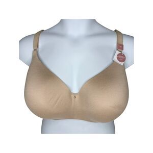 NWT Cacique Invisible Backsmoother Lightly Lined Balconette Bra sz 46F Cafe Tan